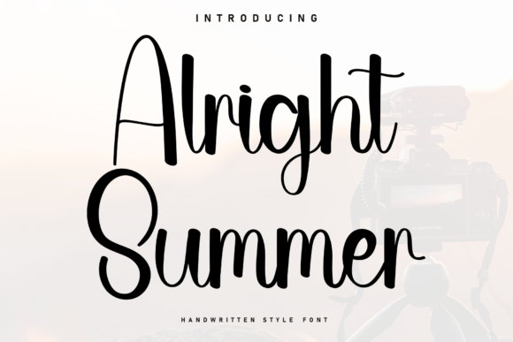 Alright Summer: A Handwritten Font for Editorial Charm