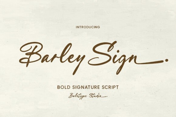 Barley Sign: A Bold Script Font for Engaging Campaigns