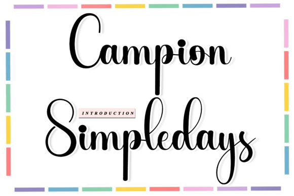 Campion Simpledays: A Handwritten Font for Elegant Web Design