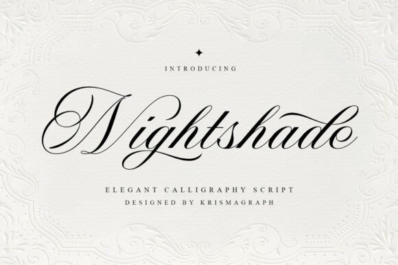 Discover Nightshade: An Elegant Calligraphy Font for Branding