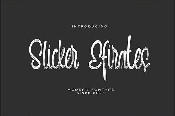 Enhance Your Brand with Slicker Efirates: A Modern Handwritten Font