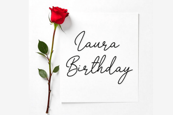 Laura Birthday: A Charming Handwritten Font for Engaging Campaigns