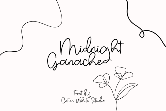 Midnight Ganache: A Playful Script Font for Creative Projects