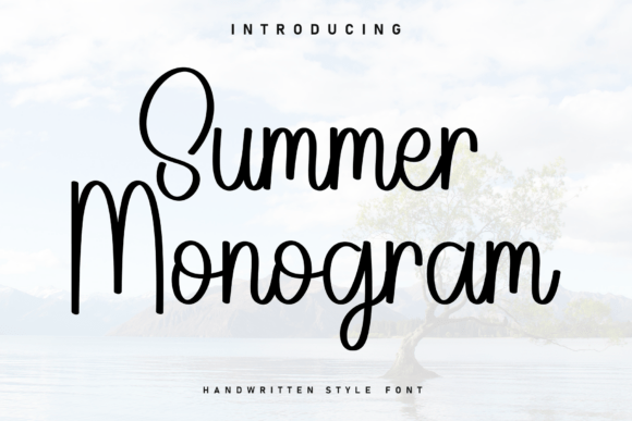 Summer Monogram: A Charming Handwritten Font for Makers