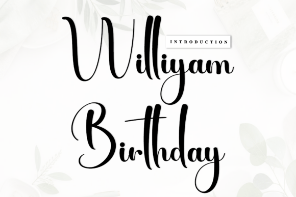 Williyam Birthday: A Stylish Script Font for Web Design